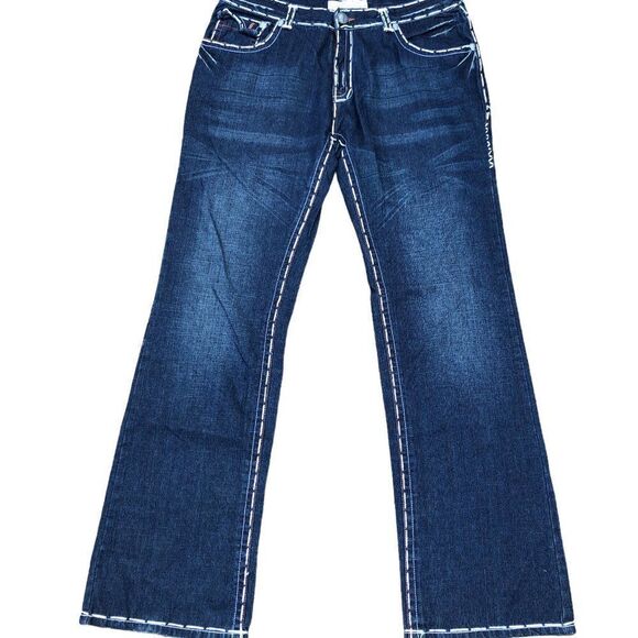 RARE Laguna Beach Embroidered Jeans Size 36 Blue - Picture 3 of 11